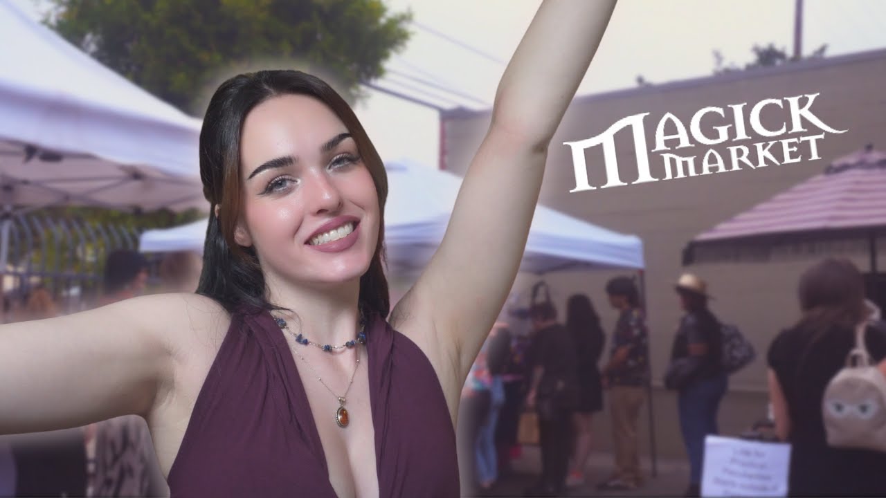 Going to a Witchy Market IRL ✨ Magick Market in LA 🔮 shop with me!