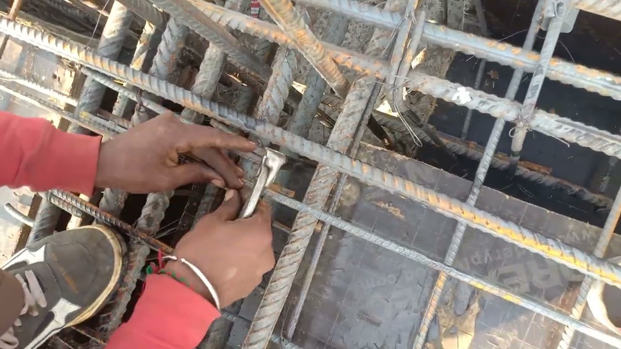 steel binding wire work #viral #construction #building