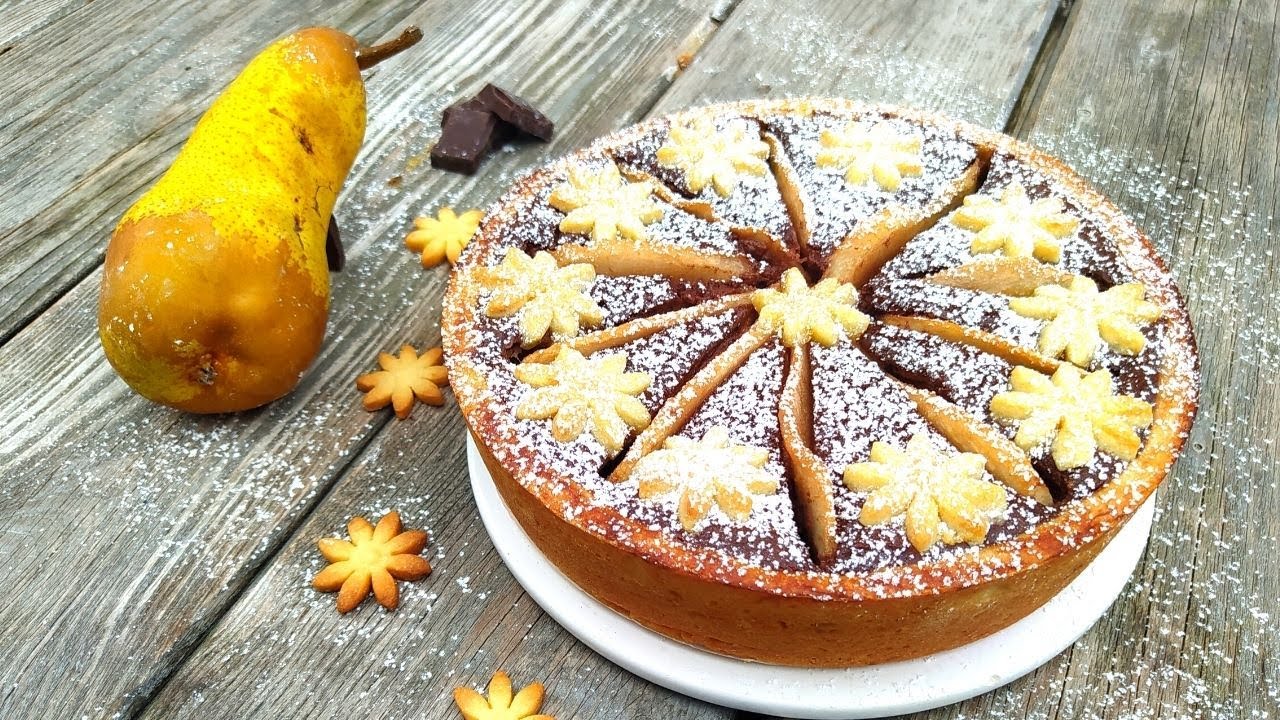 Crostata ricotta, cioccolato e pere