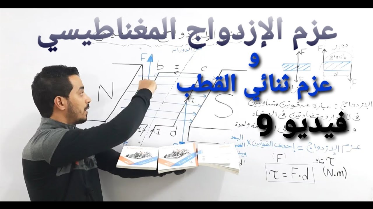 عزم الإزدواج المغناطيسي و عزم ثنائي القطب المغناطيسي-فيزياء الصف الثالث الثانوي- نظام جديد -2021