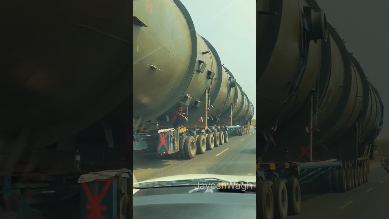 Heavy Machinery Transport On Indian Road | Volvo Trucks | Long Truck