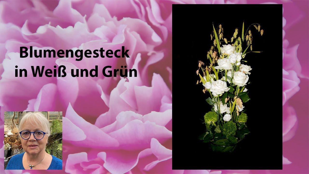 Modernes und dekoratives Blumengesteck in Weiß und Grün, Tipps und Anregungen zum selber machen