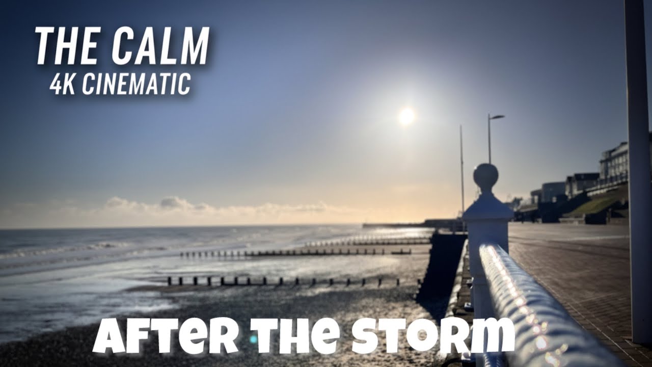The Calm After the Storm: Bridlington Seafront in 4K