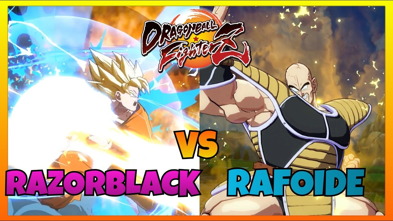 DBFZ RAZORBLACK vs RAFOIDE gameplays (Blue Goku, Goku Black, SSJ Goku vs Majin Buu, Nappa, Krillin,)