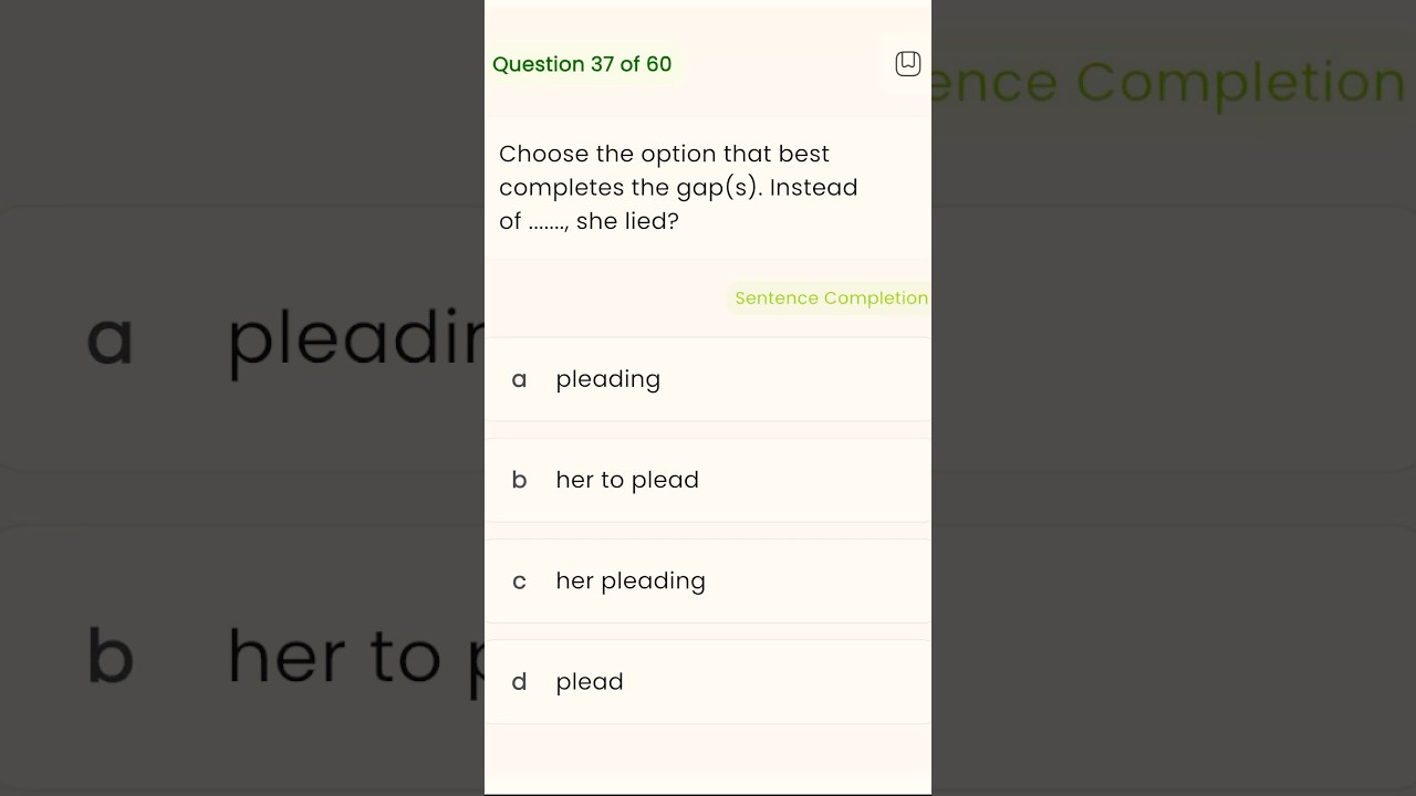 Q:Sentence completion 💬 Comment your answer below 👇 