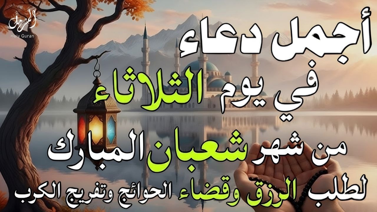دعاء في يوم الثلاثاء 22 من شعبان 🤲 | تفريج الهموم وقضاء الحوائج قبل شهر رمضان