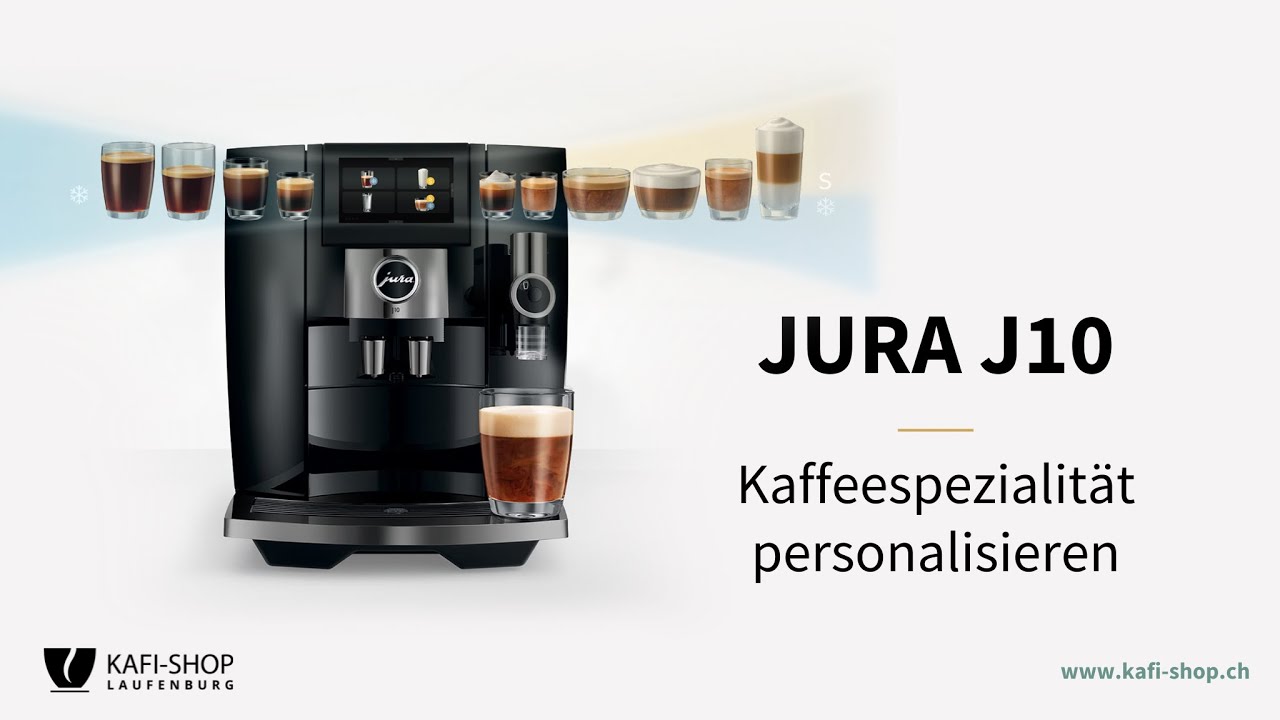 JURA J10: Lieblingskaffeespezialitäten ganz nach Ihrem Geschmack – Schritt für Schritt.