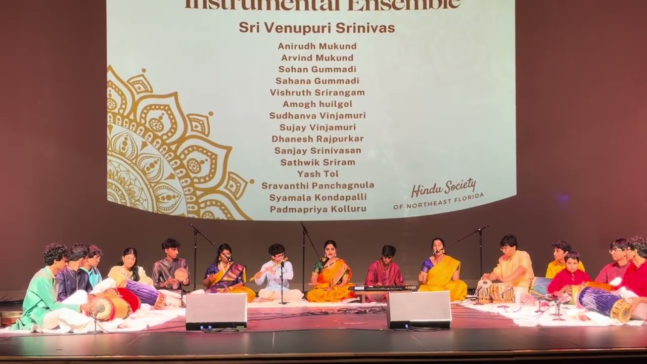 Navarasa Academy students performing at Hindu Temple Gala Jacksonville in Dec 2025 at UNF.