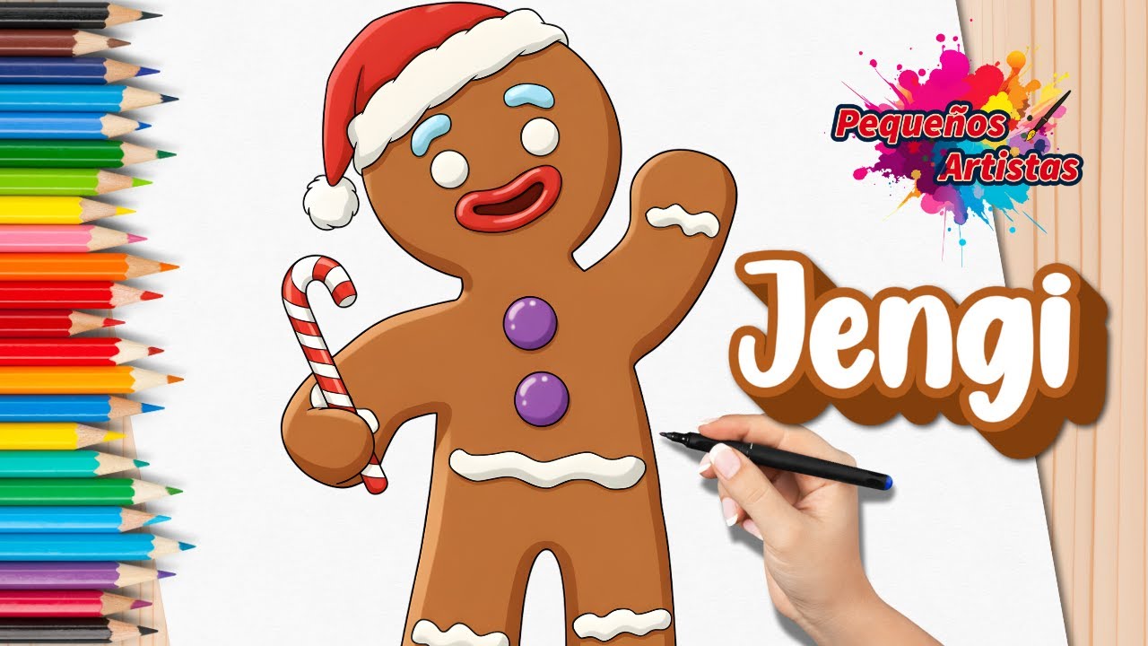 Como Dibujar a Jengibre de SHREK en Navidad | How to Draw Gingy