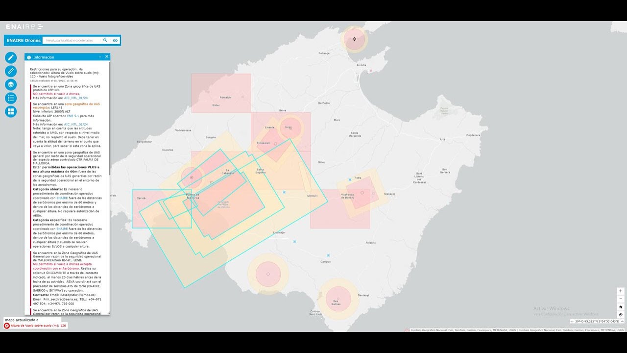 C&oacute;mo usar el mapa de Enaire Drones