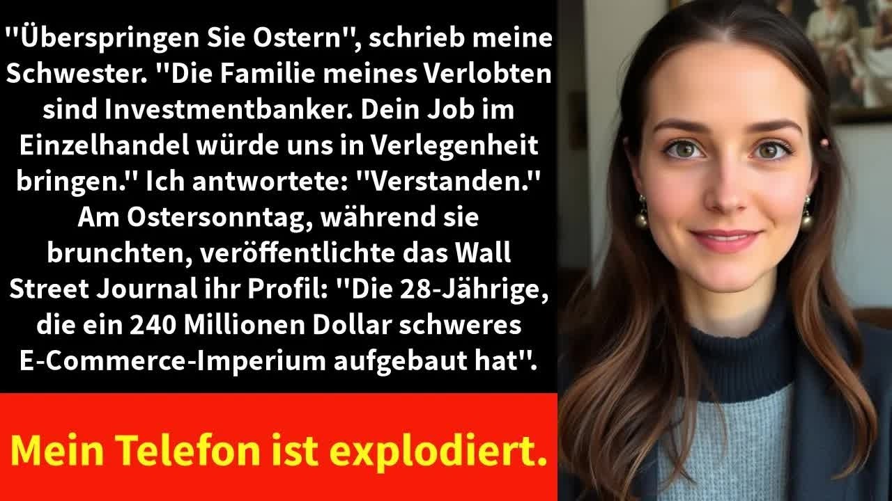 ＂&Uuml;berspringen Sie Ostern＂, schrieb meine Schwester  ＂Die Familie meines Verlobten sind