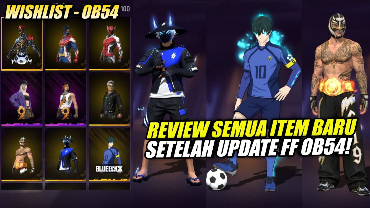 FULL REVIEW WISHLIST BARU FF OB54!! GILA BANYAK ITEM KOLAB TERBARU SETELAH UPDATE FREE FIRE 😱