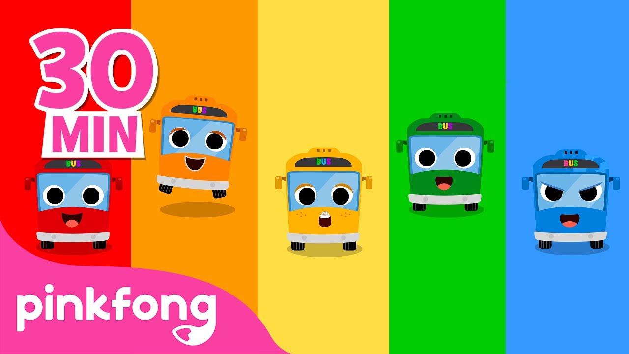 Autobuses de Colores y más canciones de autos | Pinkfong Canciones ​Infantiles