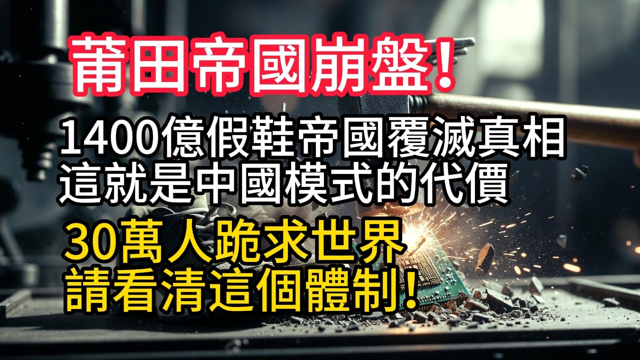 莆田帝國崩盤！1400億假鞋帝國覆滅真相：這就是中國模式的代價，30萬人跪求世界：請看清這個體制！