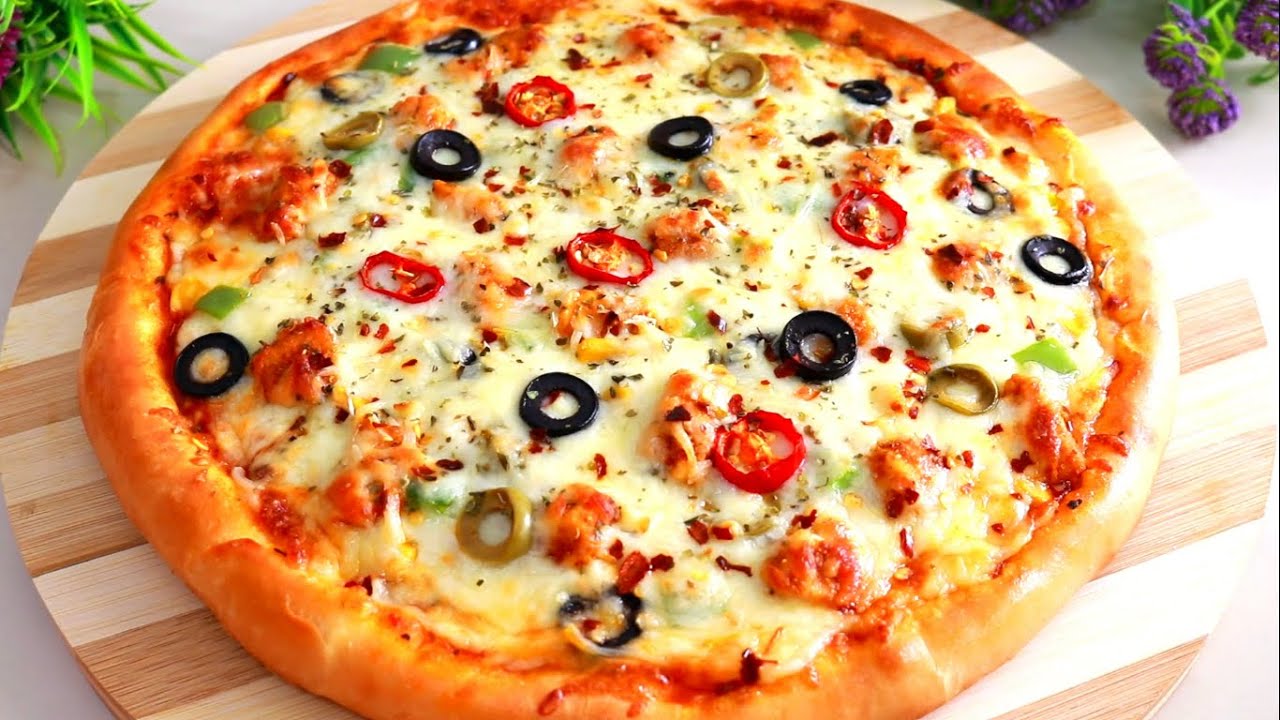 Chicken Pizza, Double Cheese Pizza