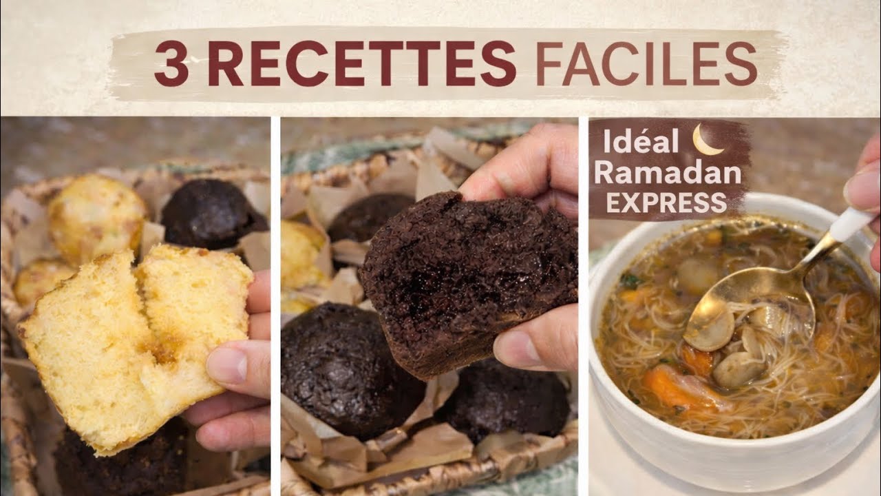 Soupe express en 10 min + 2 recettes gourmandes 😍 (Ramadan friendly)