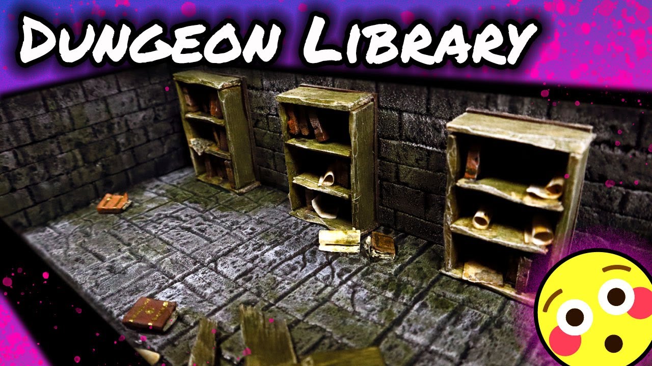 D&D Terrain Building (Bookshelves & Library for Building a Dungeon Ep13)