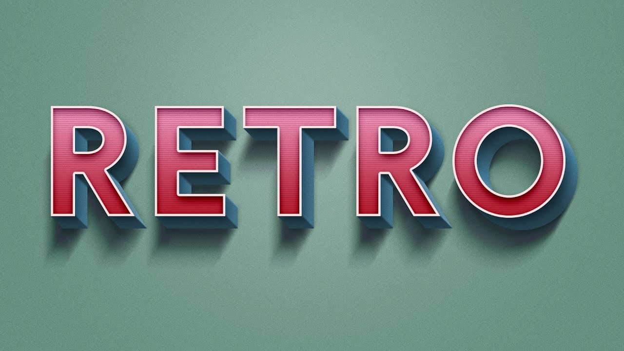 Урок по созданию ретро-текста в Adobe Photoshop