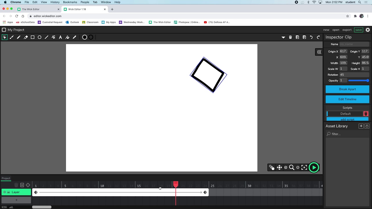 Motion Tweens in Wick Editor