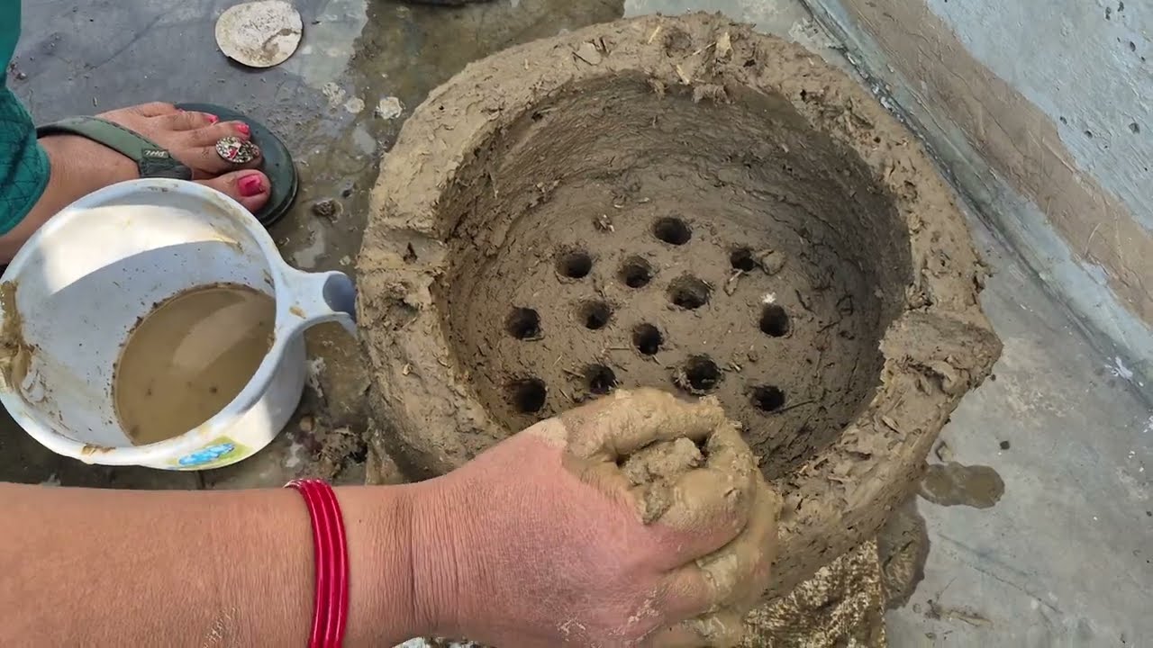Home made Chulha | Ghar pe gav style chulha ka mja | traditiona claypot cooking.