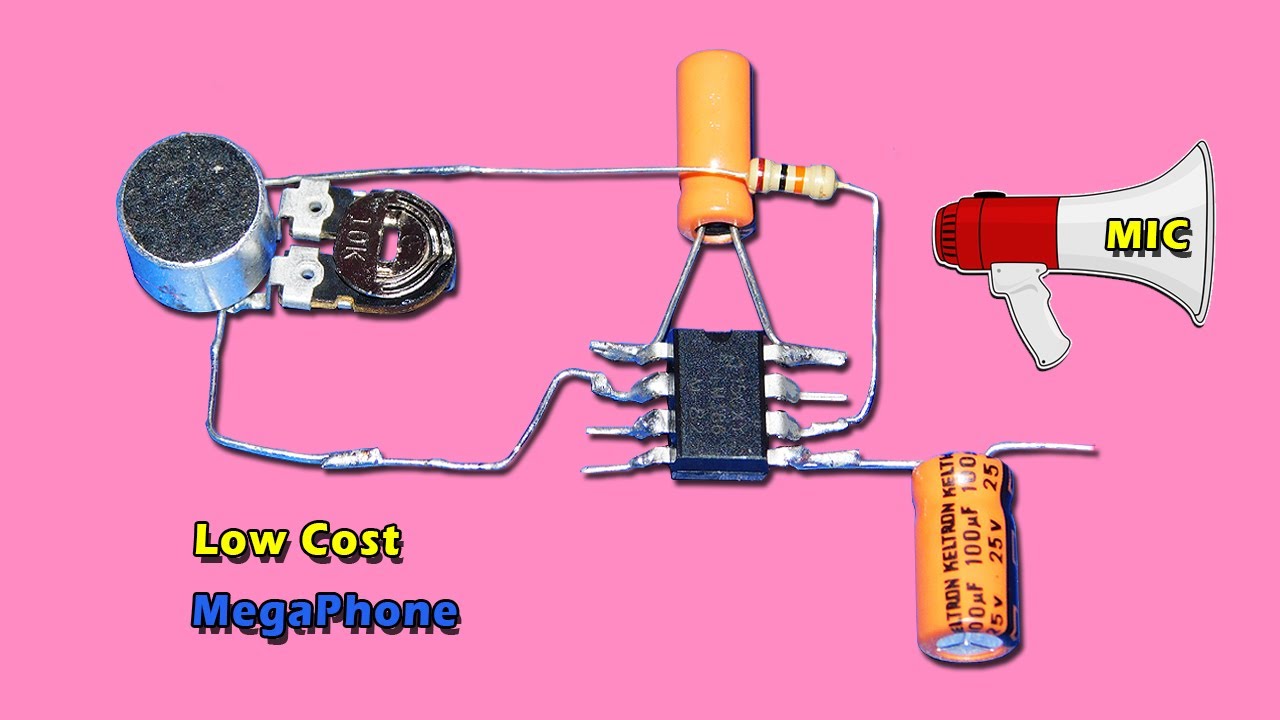 Simple & Loud DIY Megaphone Circuit | Mic Amplifier