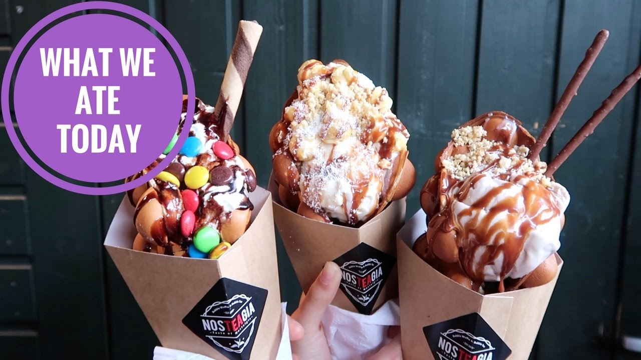 EPIC FOOD MARKET & BEST BUBBLE WAFFLES IN LONDON?! | Food Diaries: What We Ate Today - Yum It