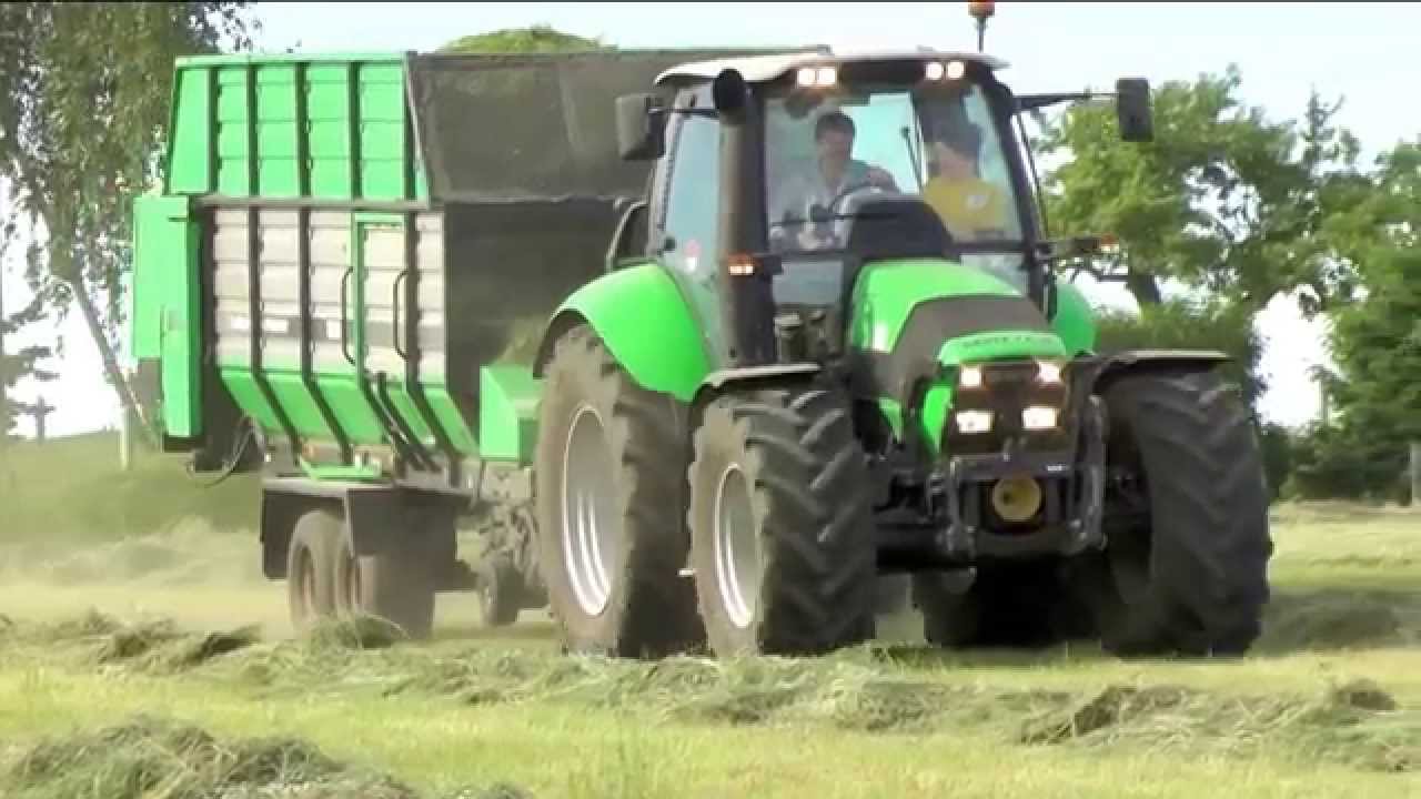 DZIEWCZYNY NA TRAKTORY! - Sianokosy, koszenie kukurydzy, orka 2013 [HD] / Deutz-Fahr
