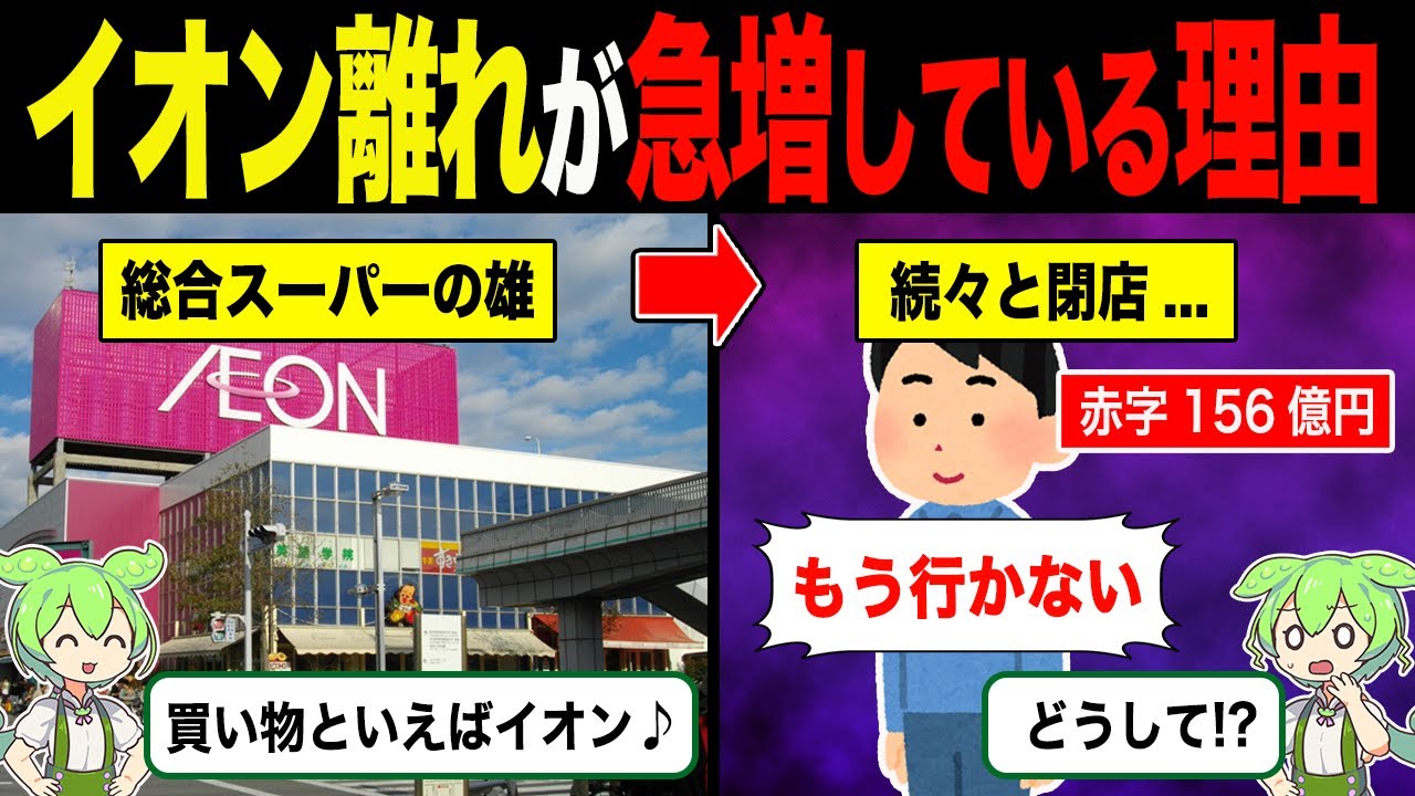 イオン離れが加速している理由【ずんだもん＆ゆっくり解説】