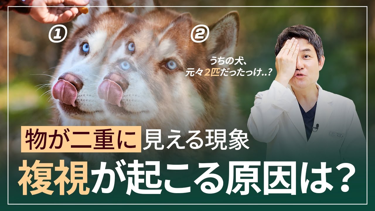 先生!! 物が二つに見えます!! これって何ですか？👀