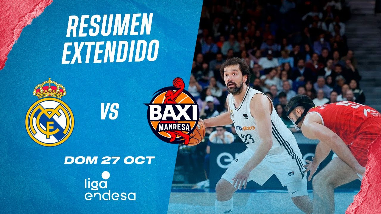 🏀Resumen Extendido: Real Madrid vs BAXI Manresa - Liga Endesa Jornada 5