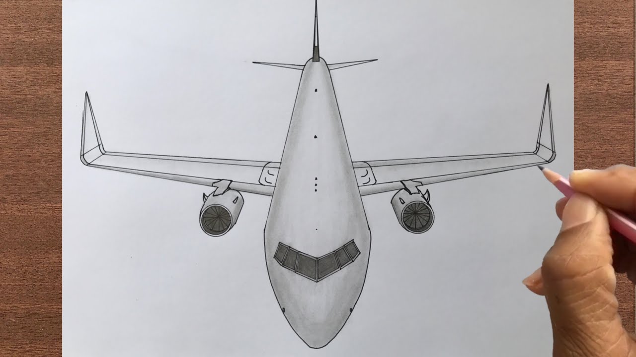 How to Draw an Airplane in 1 Point Perspective