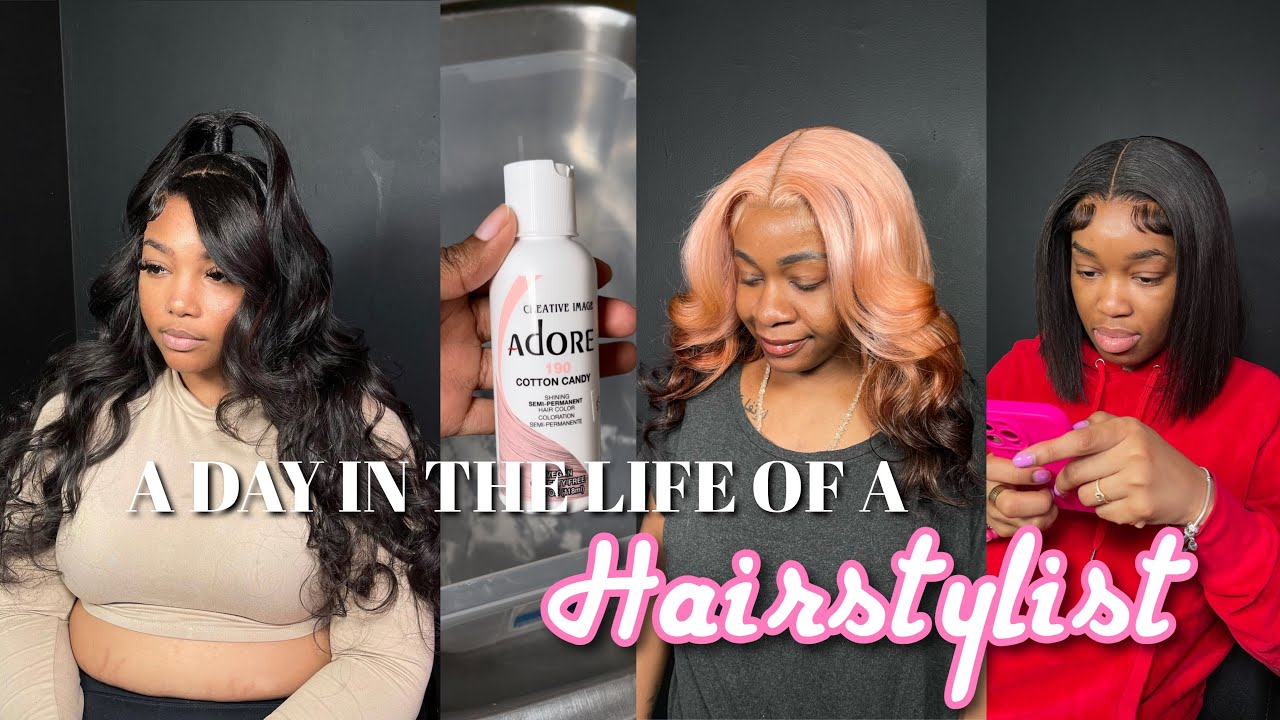 A DAY IN THE LIFE OF A NYC HAIRSTYLIST: WATCH ME WORK BLUNT CUT BOB, HALF UP HALF DOWN + MORE !