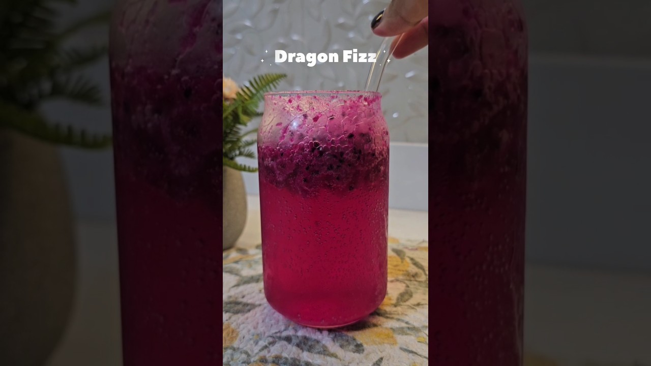 Dragon Fizz drink 😍😍💯 #dragonfruit #drink #mocktail #soda #youtubeindiashorts #viralvideo