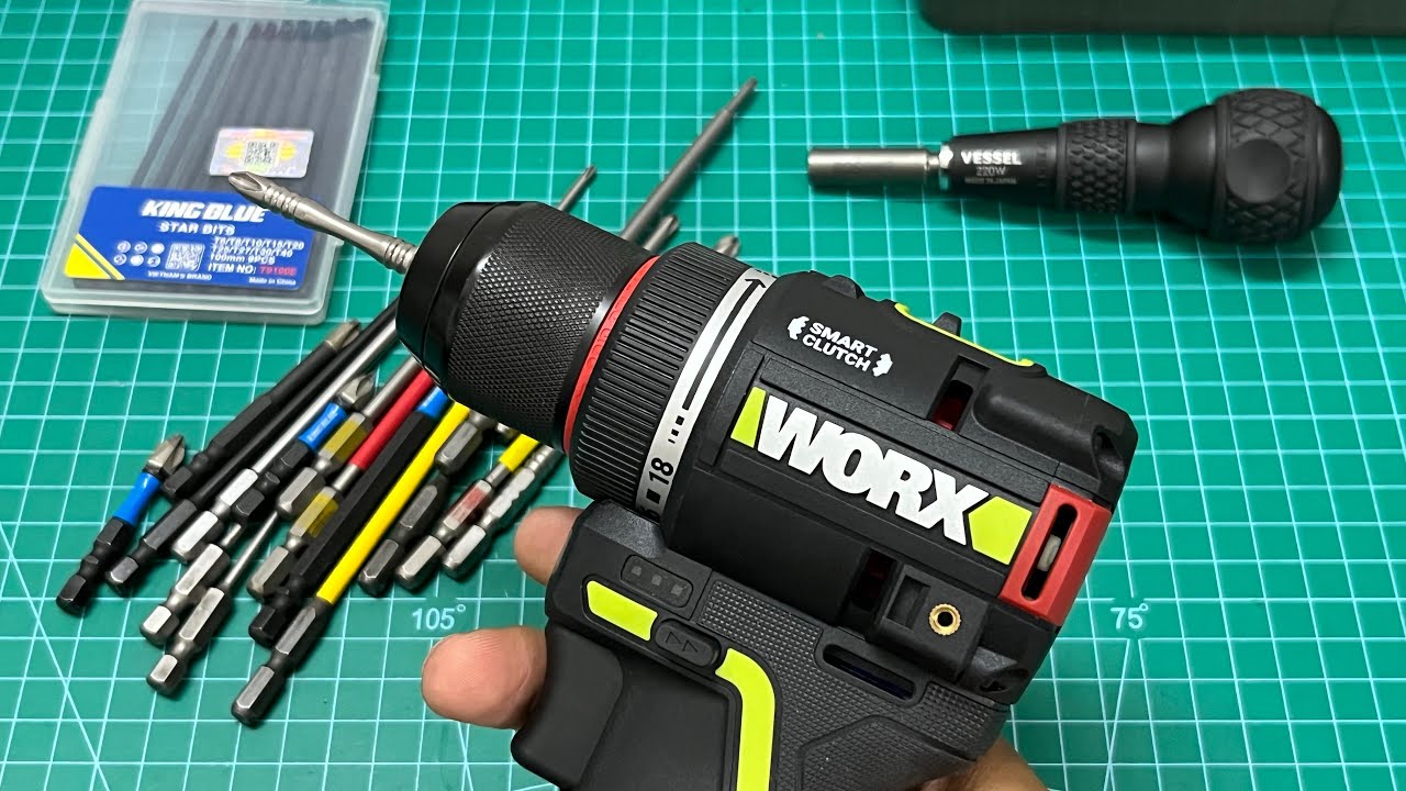 Review Khoan Pin 12v Worx Wu135 Lực 50Nm Có Ngắt Lực Điện Tử