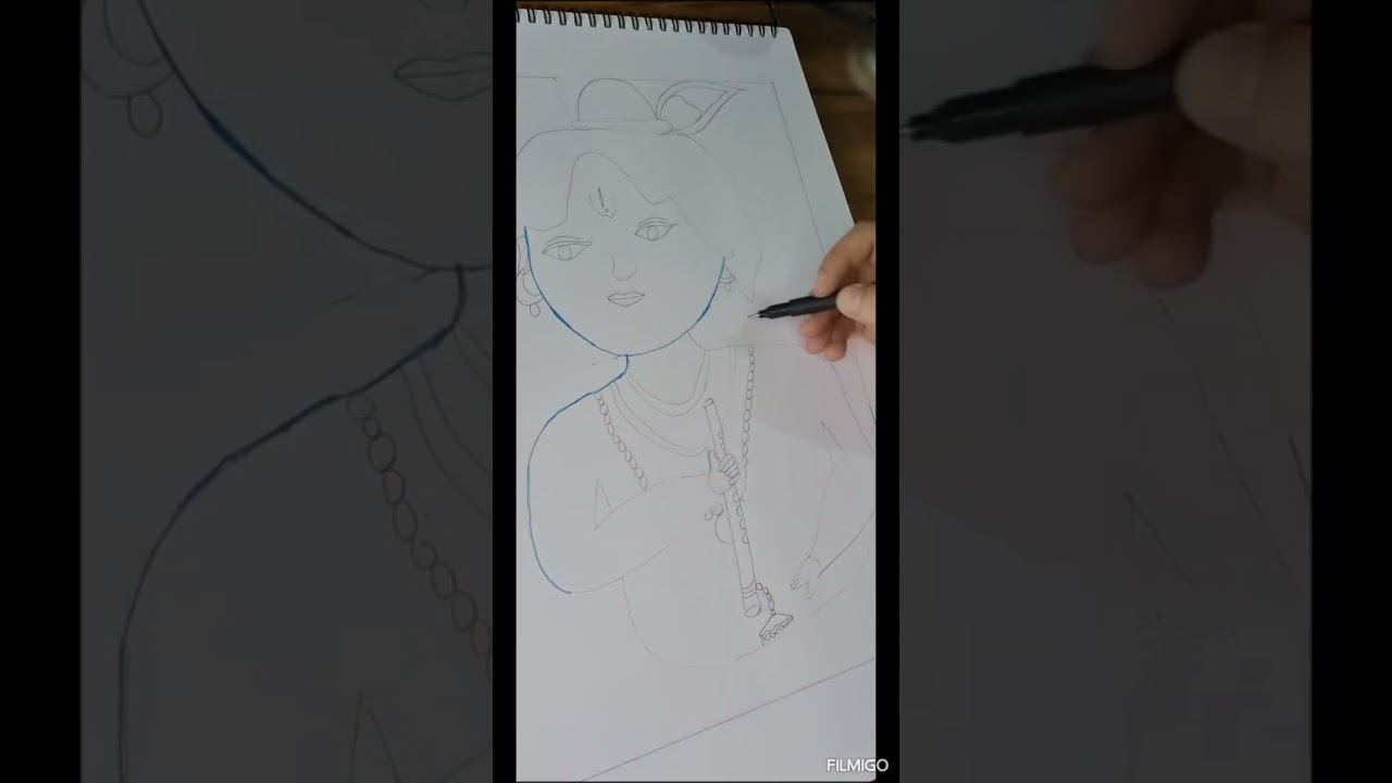 #easy to draw krishna 