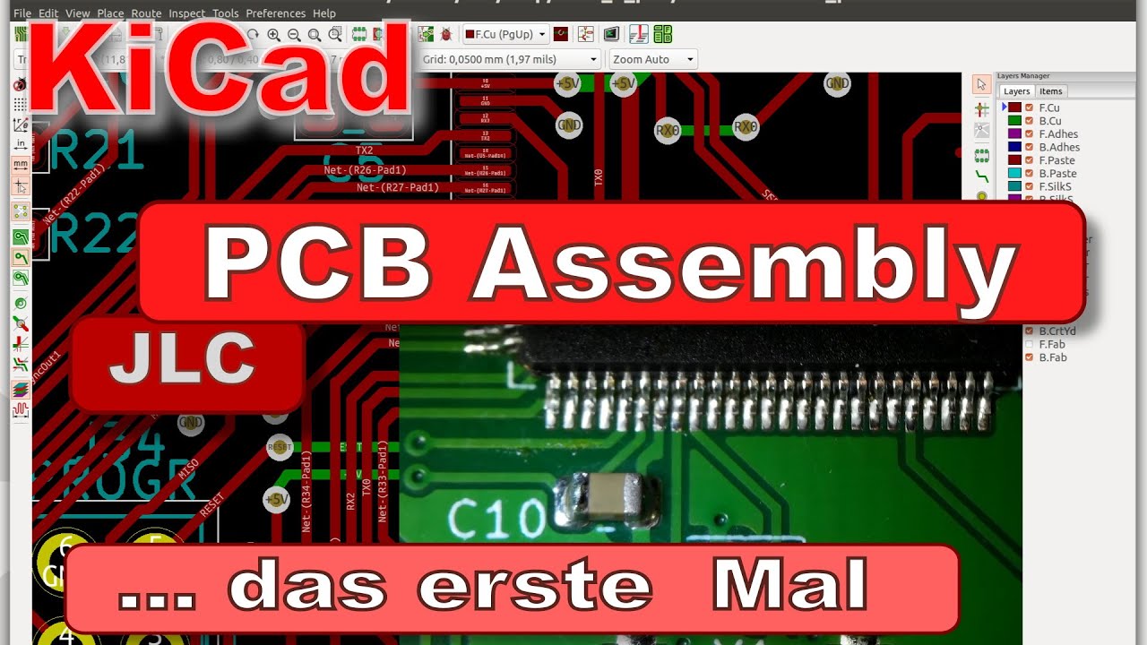 KiCad: Geld sparen und Platine mit Bauteilen fertigen lassen