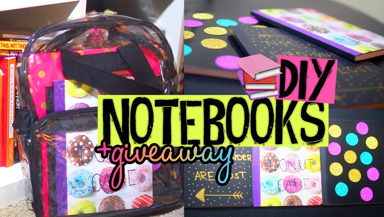 DIY Notebook Covers for Back to School! Easy & Affordable Ideas! +GIVEAWAY & MEETUP