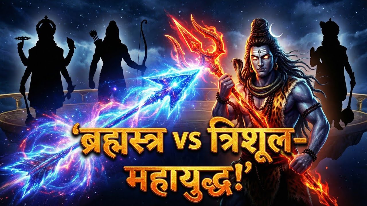 देवताओं की महायुद्ध ⚔️: ब्रह्मास्त्र 🔥 vs त्रिशूल 🔱  कौन सा अस्त्र सबसे घातक? | हिंदू पौराणिक कथा 🕉️