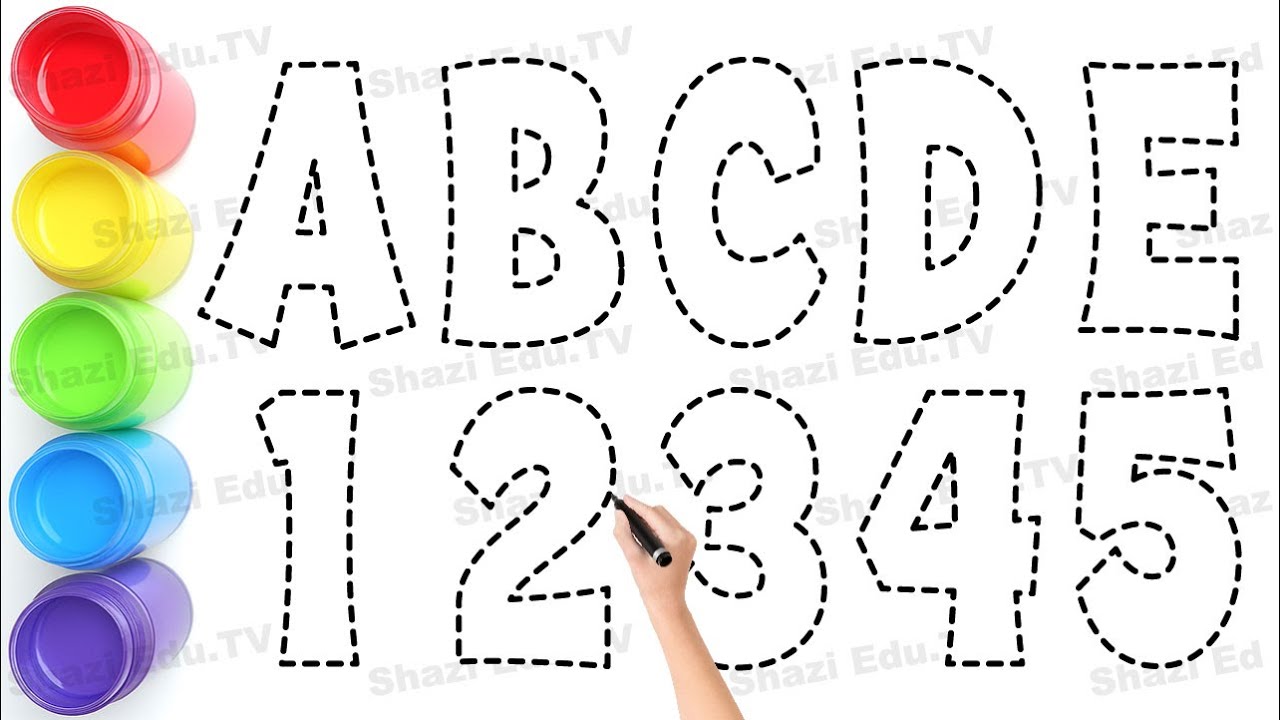Learn ABCD-1234 - Kids Tracing & Coloring Fun