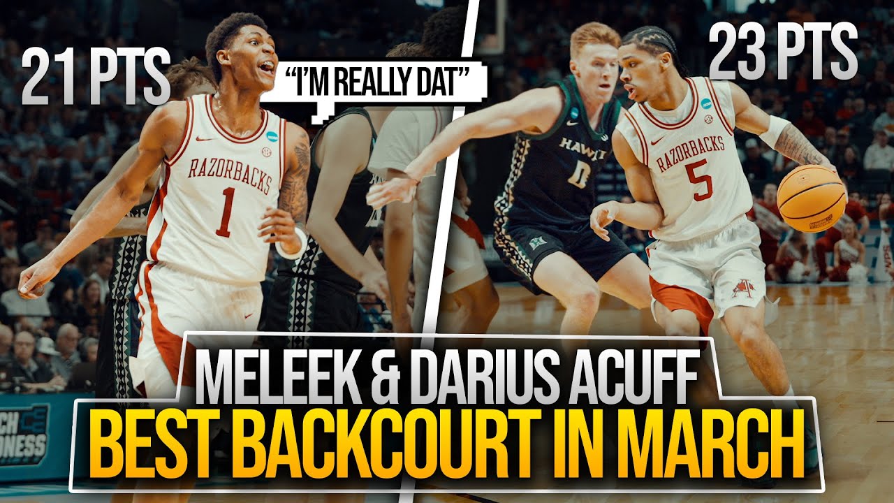 Meleek Thomas & #1 PG Darius Acuff VS HALABUNGA N*gs MarchMadness Debut 🔥 #4 Arkansas vs #13 Hawaii