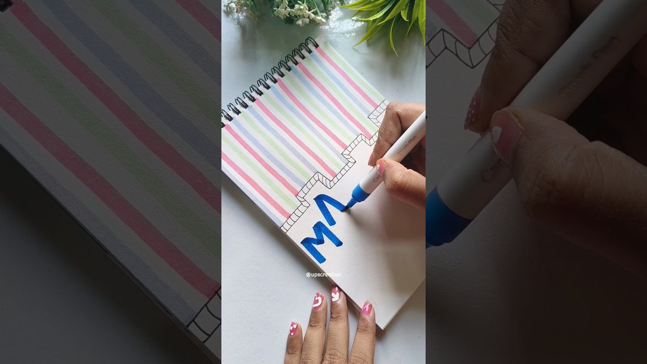 Easy Math Notes Design ✨🩵🌸| Project Paper & Assignment| #shorts #maths  #schoolproject