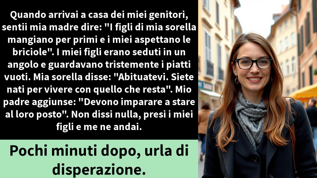 Quando arrivai a casa dei miei genitori, sentii mia madre dire: 