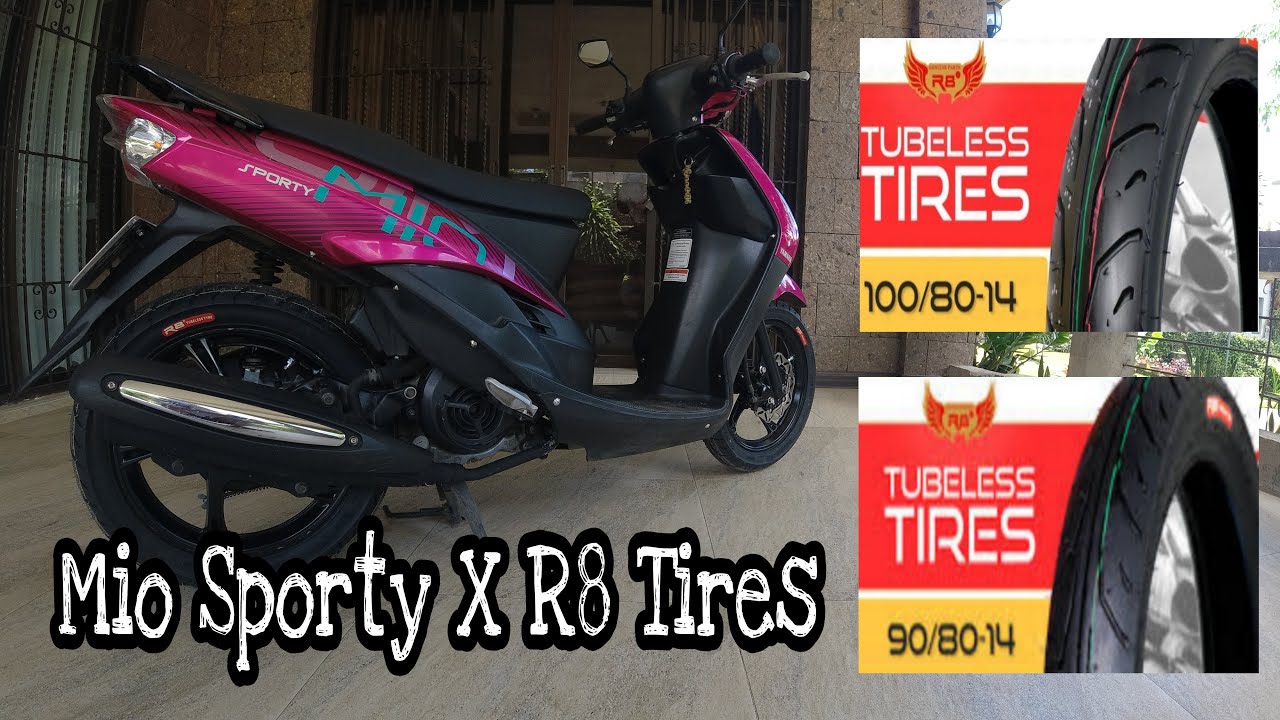 MIO SPORTY SOULTY R8 TUBELESS TIRES BIG TIRES UPGRADE REVIEW