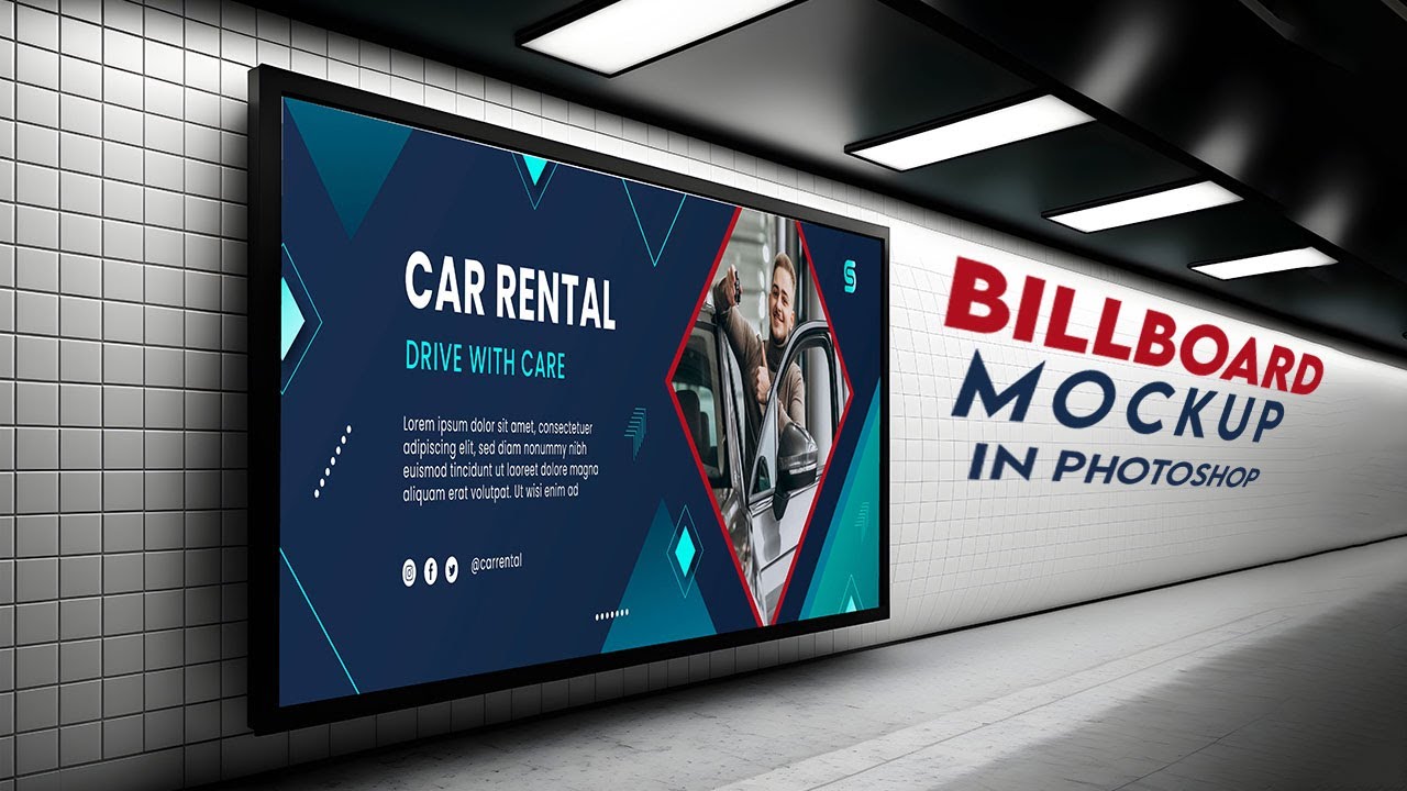 How to Create Billboard Mockup in Photoshop | Easy & Realistic | QuickFixup