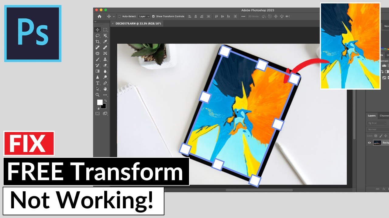 FIX Photoshop Free Transform Not Working - Quick & Easy Fix!