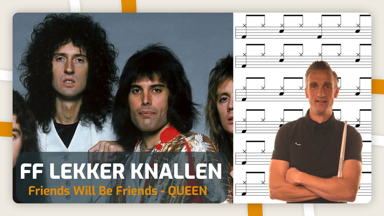 Drum mee met Queen - Friends Will Be Friends - Online Drumles