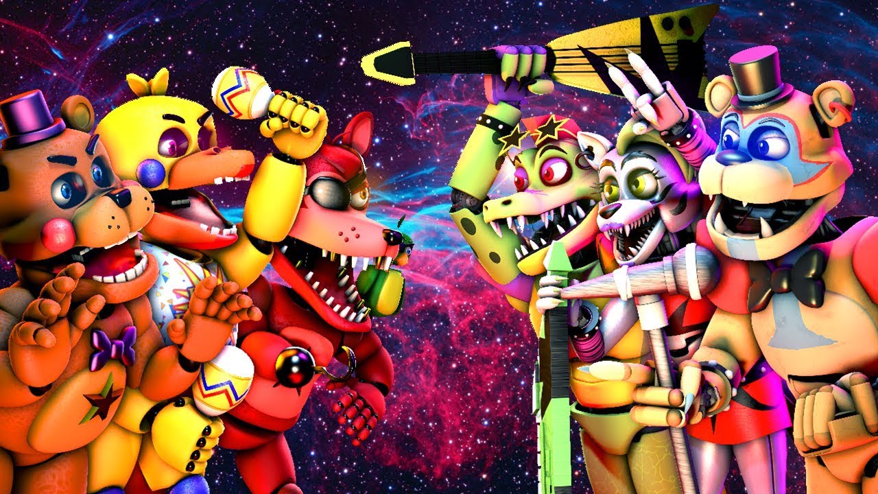 FNaF Rockstar vs Glamrock Animatronics