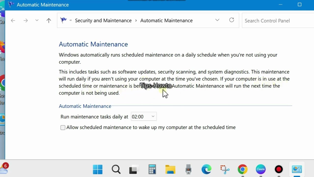 Изменение параметров автоматического обслуживания в Windows 11 | Устранение случайных пробуждений...