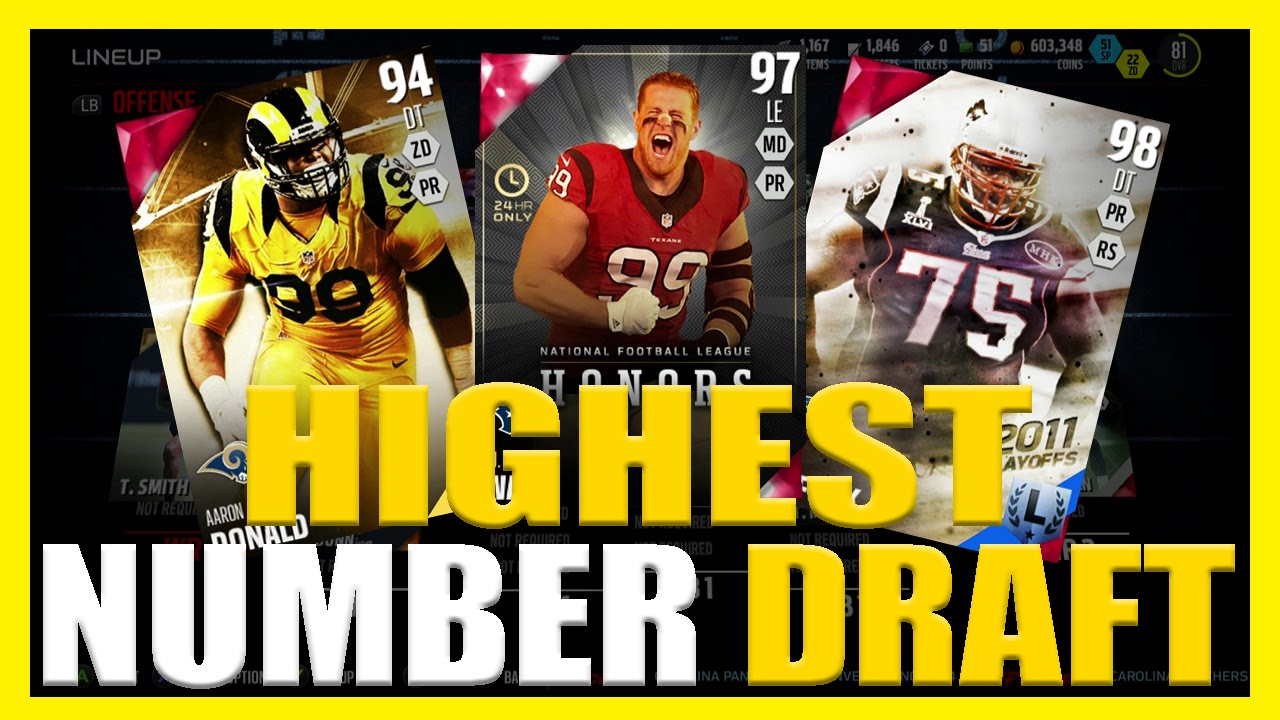 HIGHEST NUMBER DRAFT! - Madden 16 99 DISCARD DRAFT CHAMPS CHALLENGE
