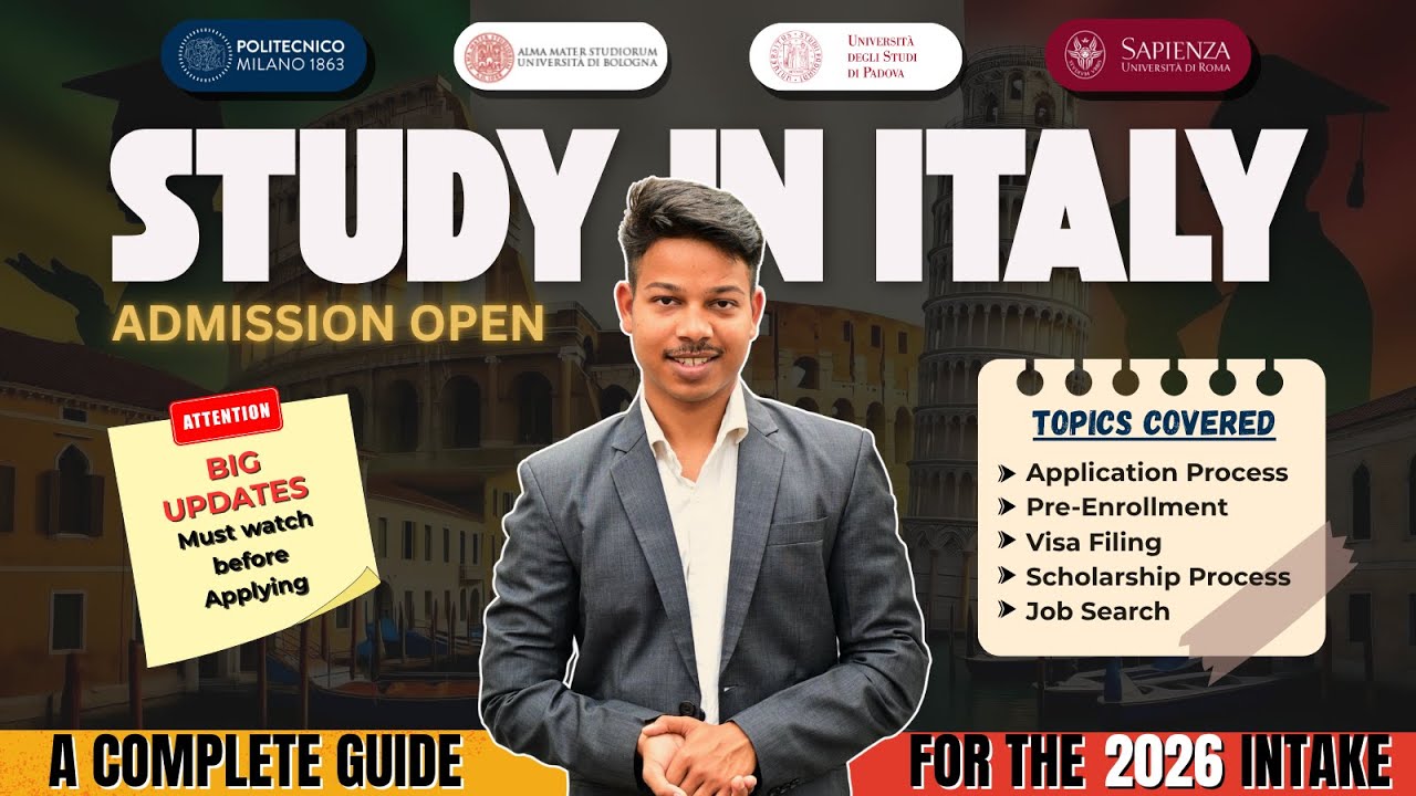 Study in Italy 2026&ndash;27: Everything You Need to Know | Full Step-by-Step Process Explained